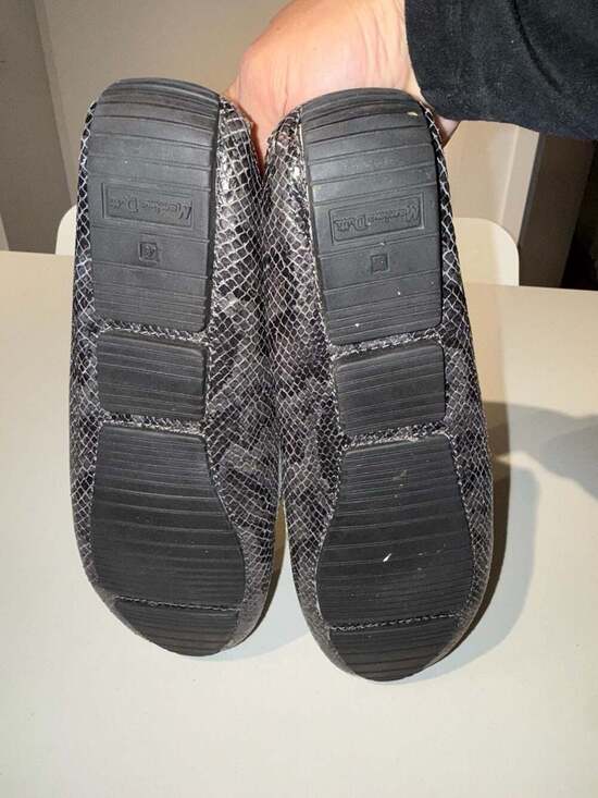 Massimo Dutti Snakeskin Print Leather Loafers Size 41